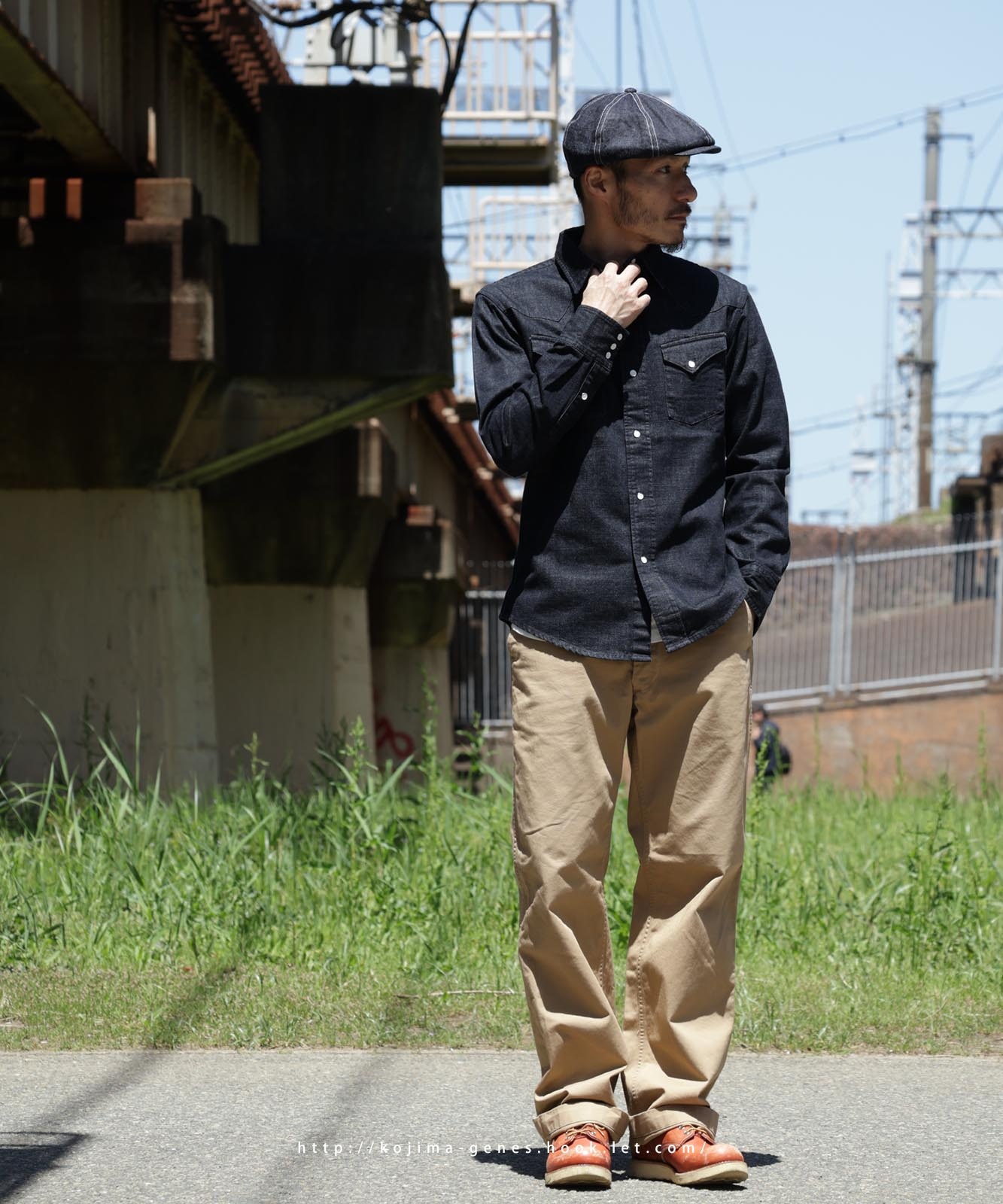 Denim Western Shirt by KGR / デニムウエスタンシャツ by KGR