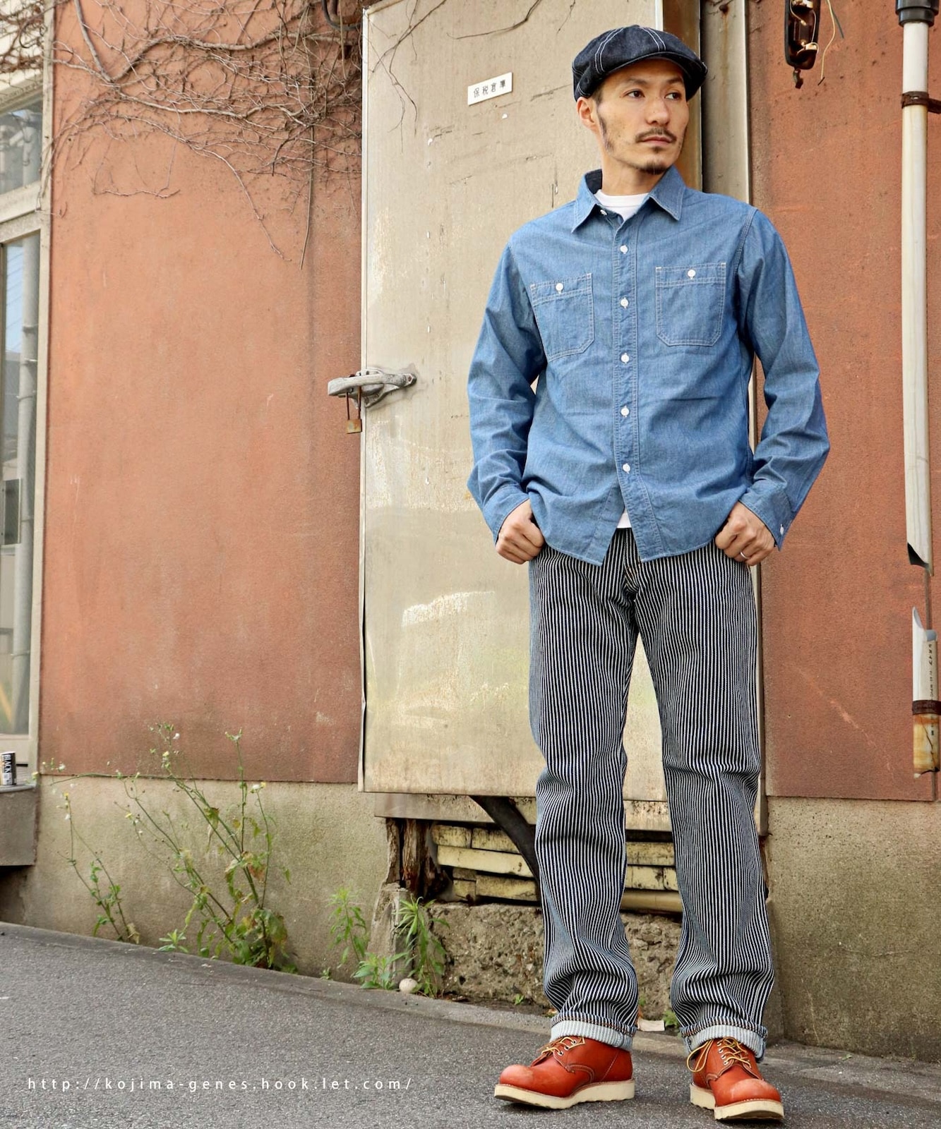 21oz Hickory Straight Pants / 21oz ヒッコリーストレートパンツ