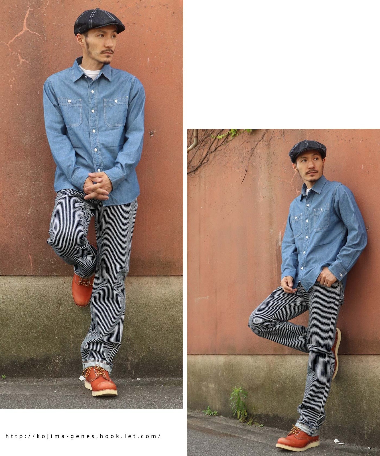 21oz Hickory Straight Pants / 21oz ヒッコリーストレートパンツ