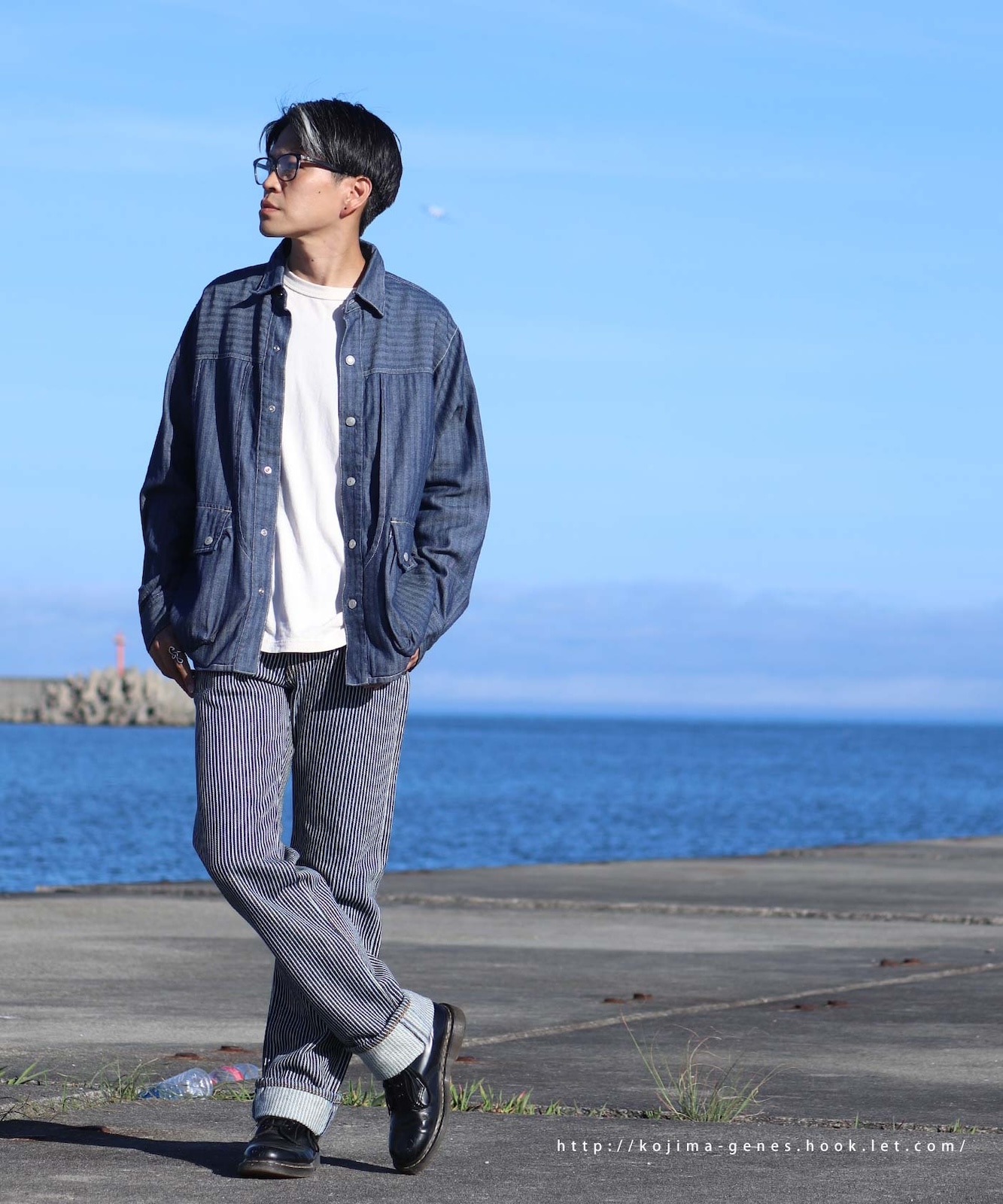 21oz Hickory Straight Pants / 21oz ヒッコリーストレートパンツ