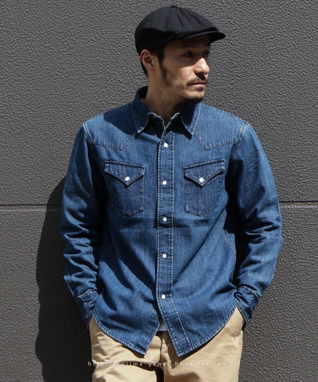 nowos ウエスタンデニムシャツ デニムウエスタンシャツ 長袖|EDWIN|エドウイン