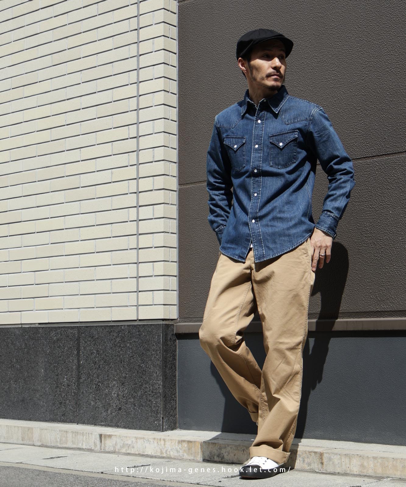 Denim Western Shirt Usedwell by KGR / デニムウエスタンシャツ ユーズドウェル by KGR