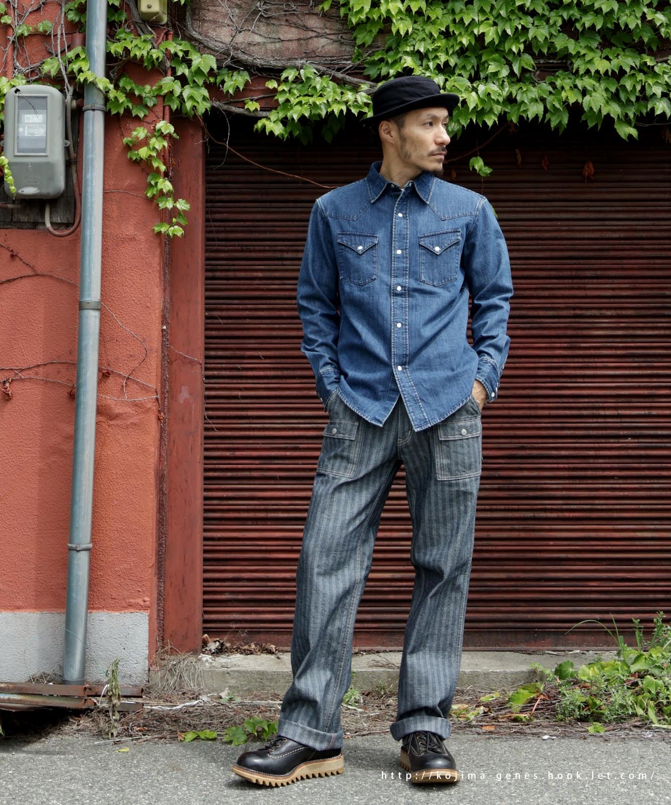 Denim Western Shirt Usedwell by KGR / デニムウエスタンシャツ
