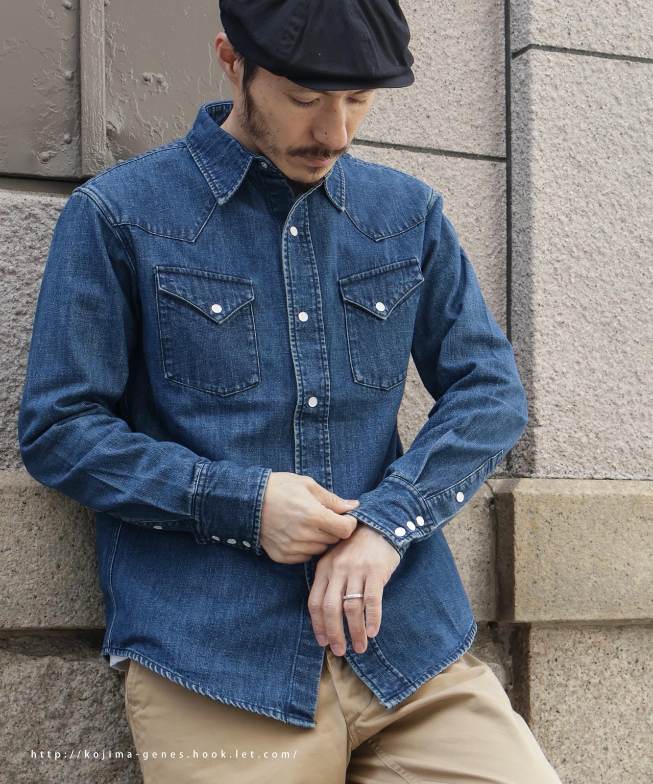 Denim Western Shirt Usedwell by KGR / デニムウエスタンシャツ ユーズドウェル by KGR