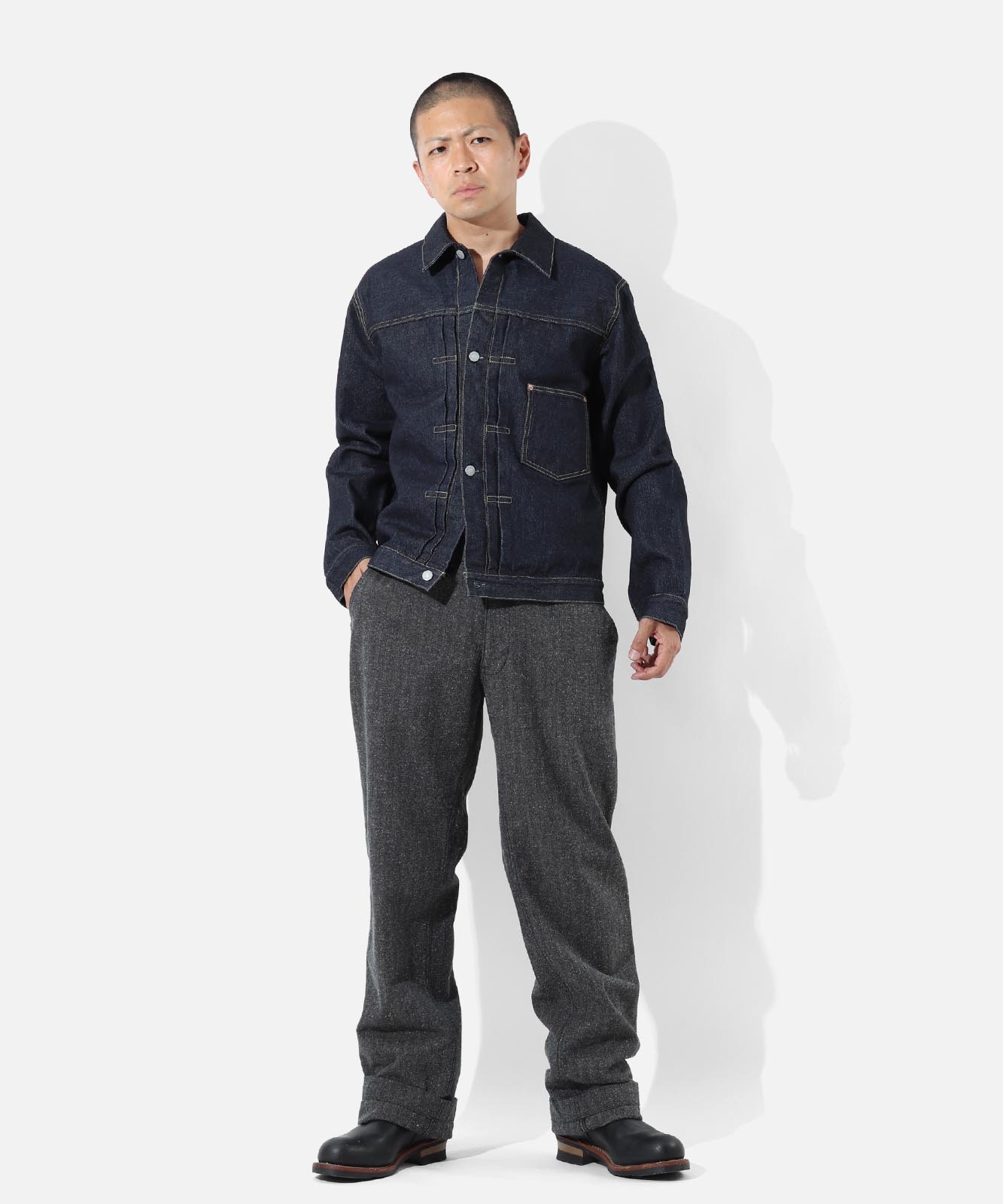 17oz Left Hand Twill Selvedge Denim Jacket World War Ⅱ Type /17oz左綾セルビッチ デニムジャケット 大戦モデル