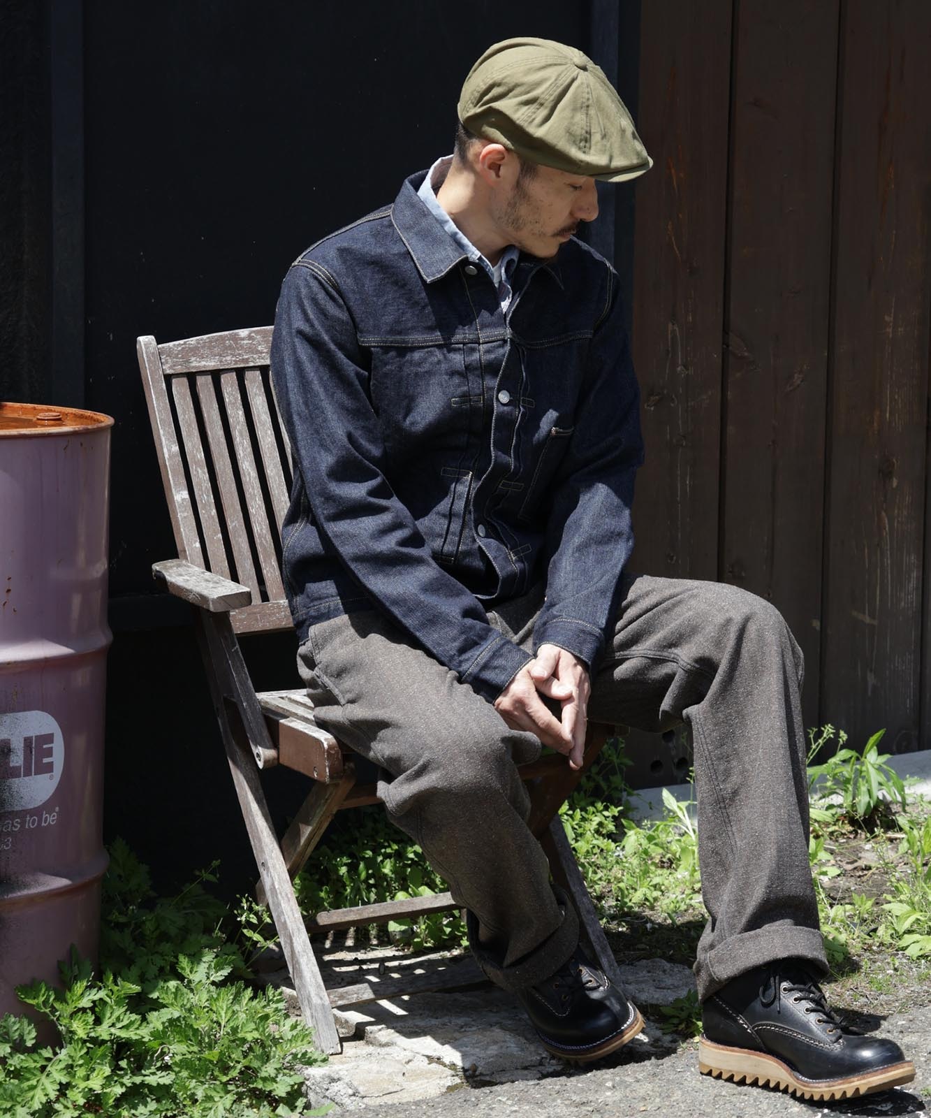 ミリタリー系 17oz Left Hand Twill Selvedge Denim Jacket World War Ⅱ Type /17oz