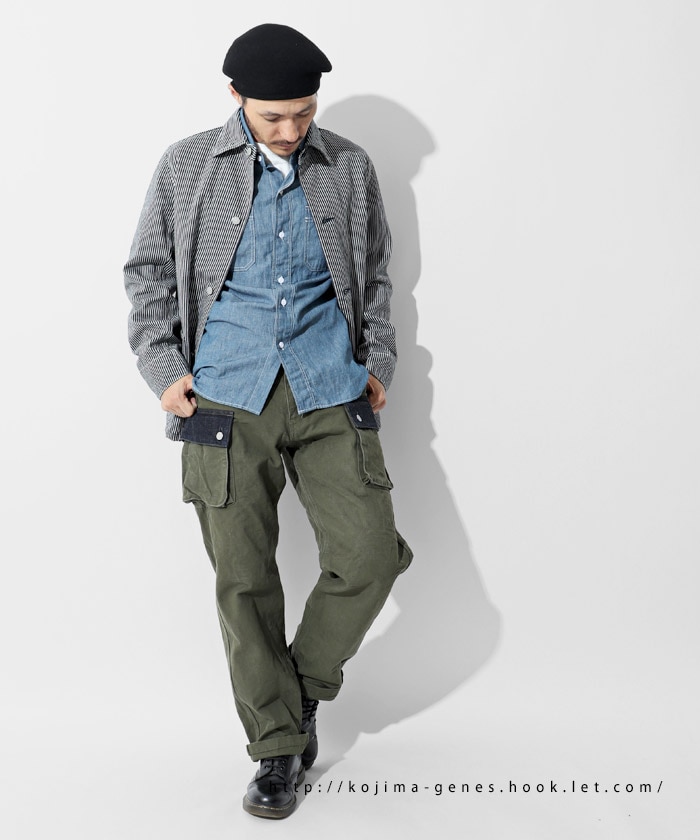 本物 児島ジーンズ 岡山児島産 HOOK カバーオール デニムジャケット