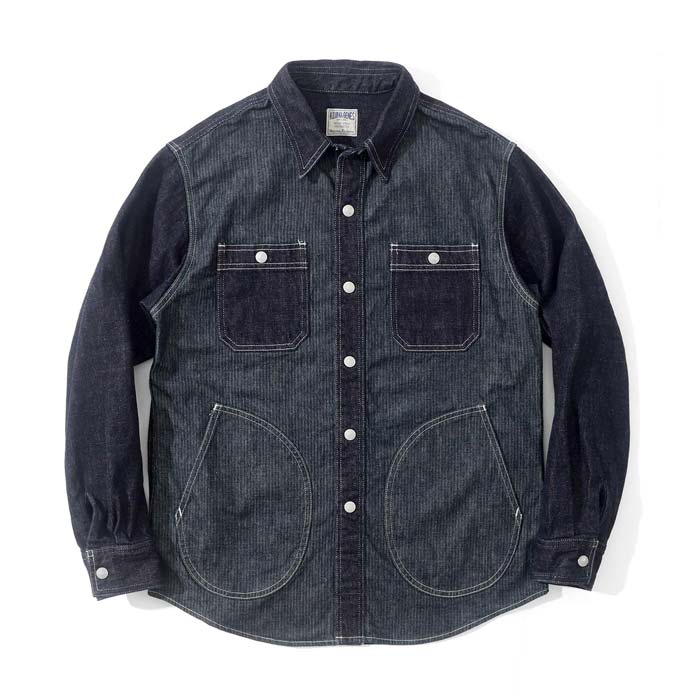 Denim Combo Herringbone Shirt / デニムコンボヘリンボーンシャツ