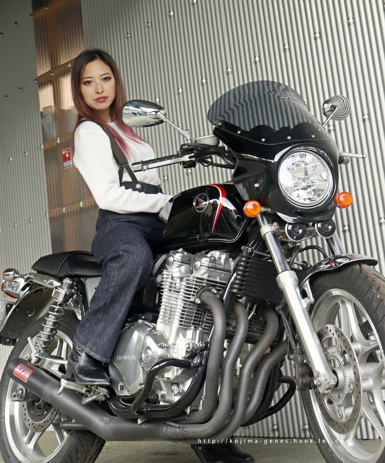 Women's 13oz Stretch Suspender Wide Denim / ウィメンズ 13oz