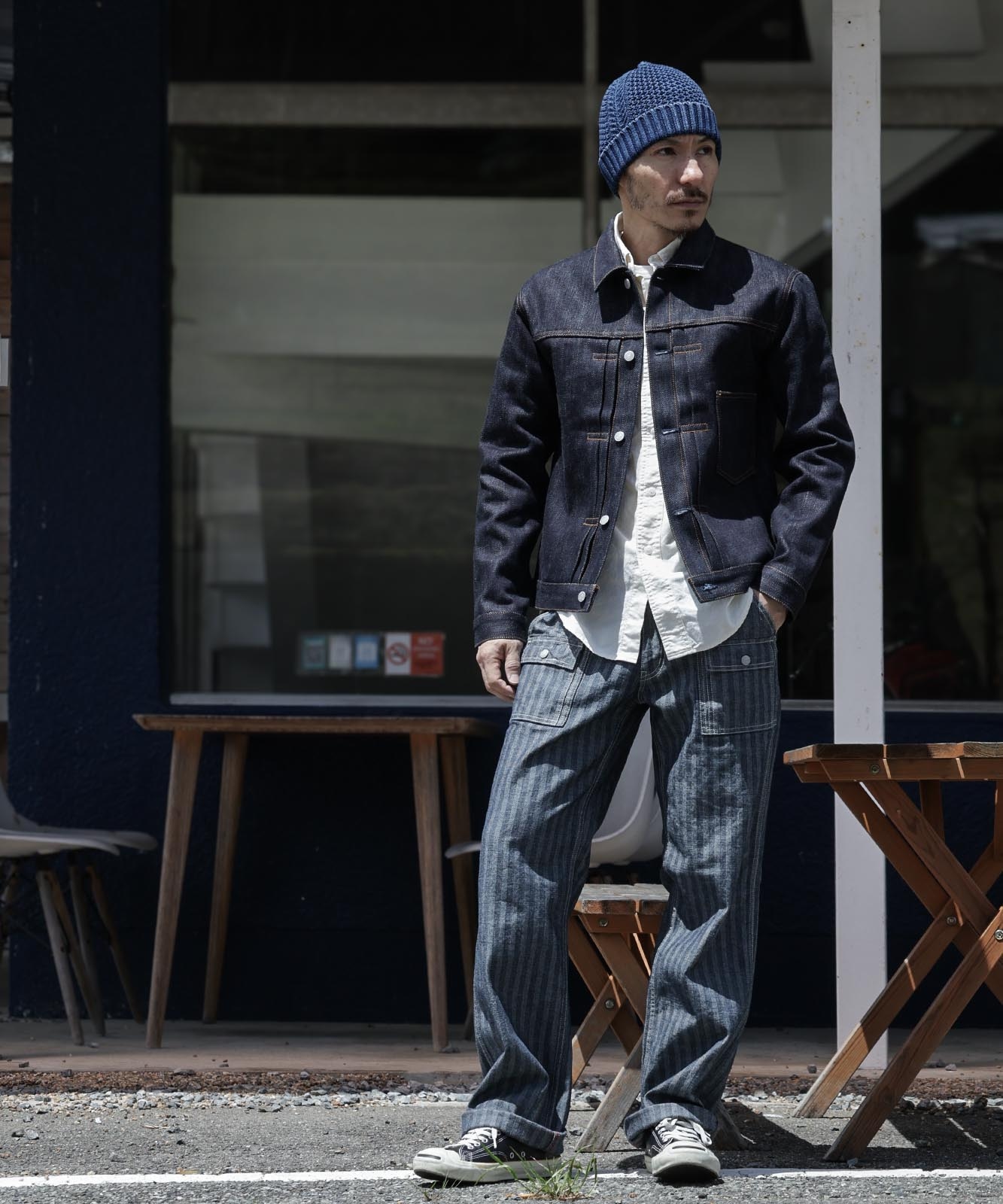 Herringbone Denim Bush Pants / ヘリンボーンデニムブッシュパンツ