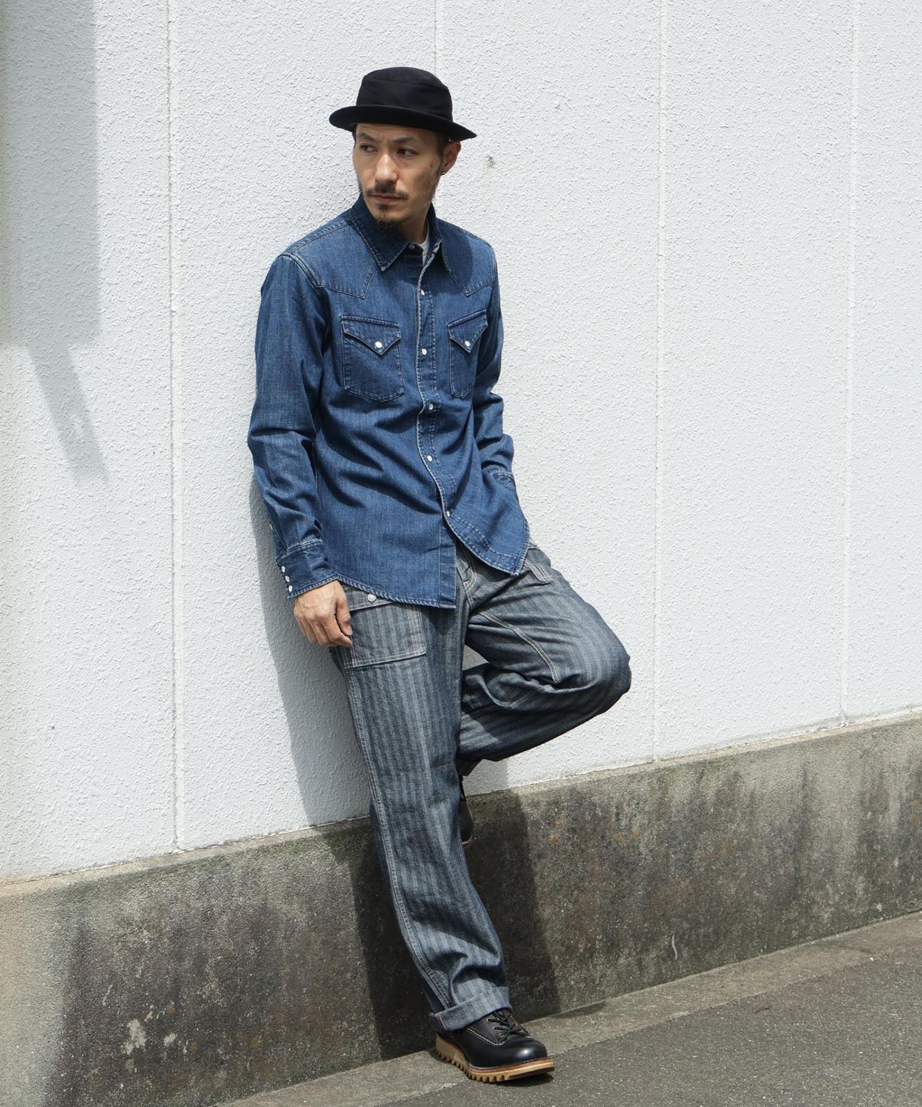Herringbone Denim Bush Pants / ヘリンボーンデニムブッシュパンツ