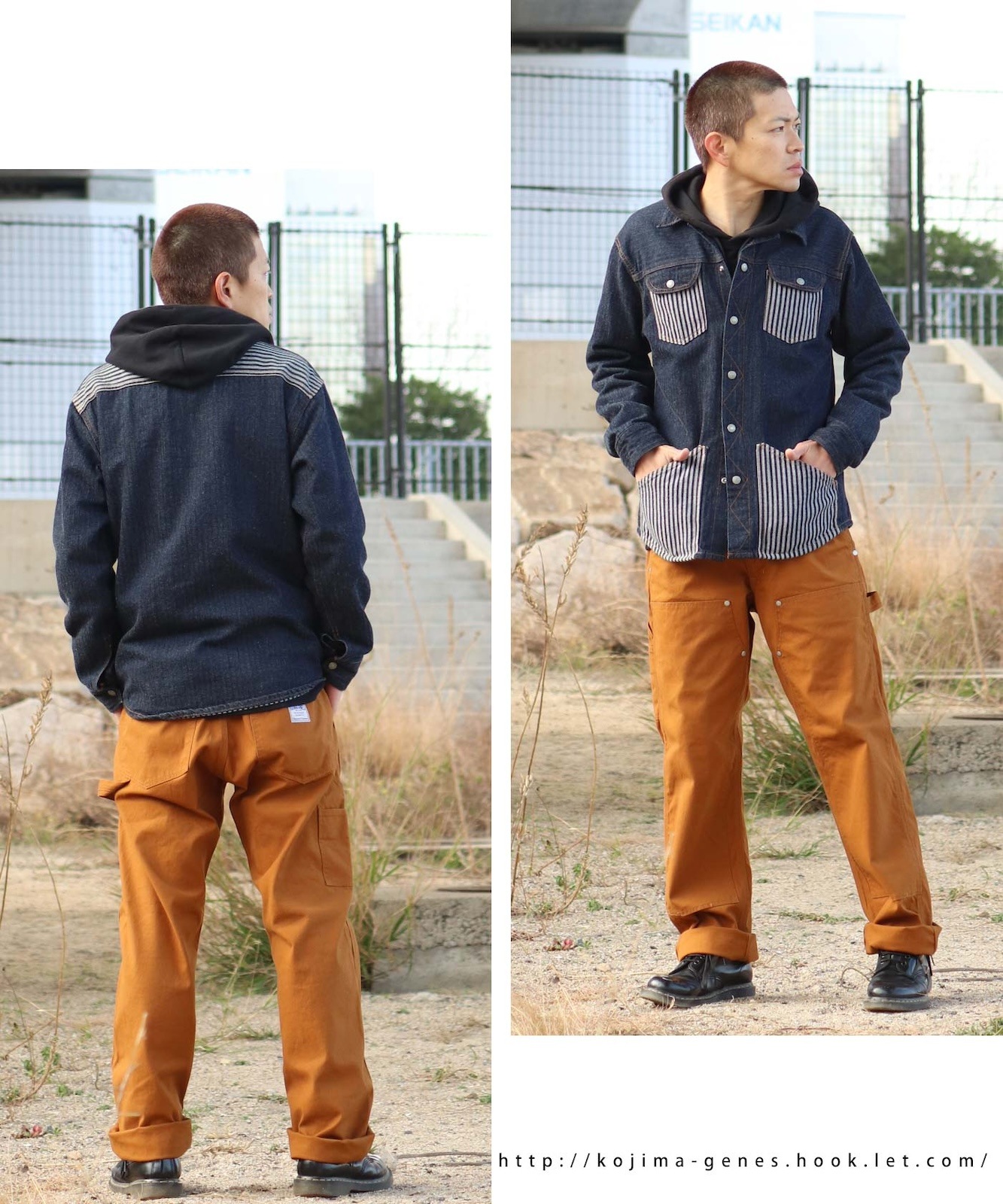 児島ジーンズ　富士金梅帆布　ワークパンツ　38 Fujikinbai W-knee Painter Pants / 富士金梅ダブルニー