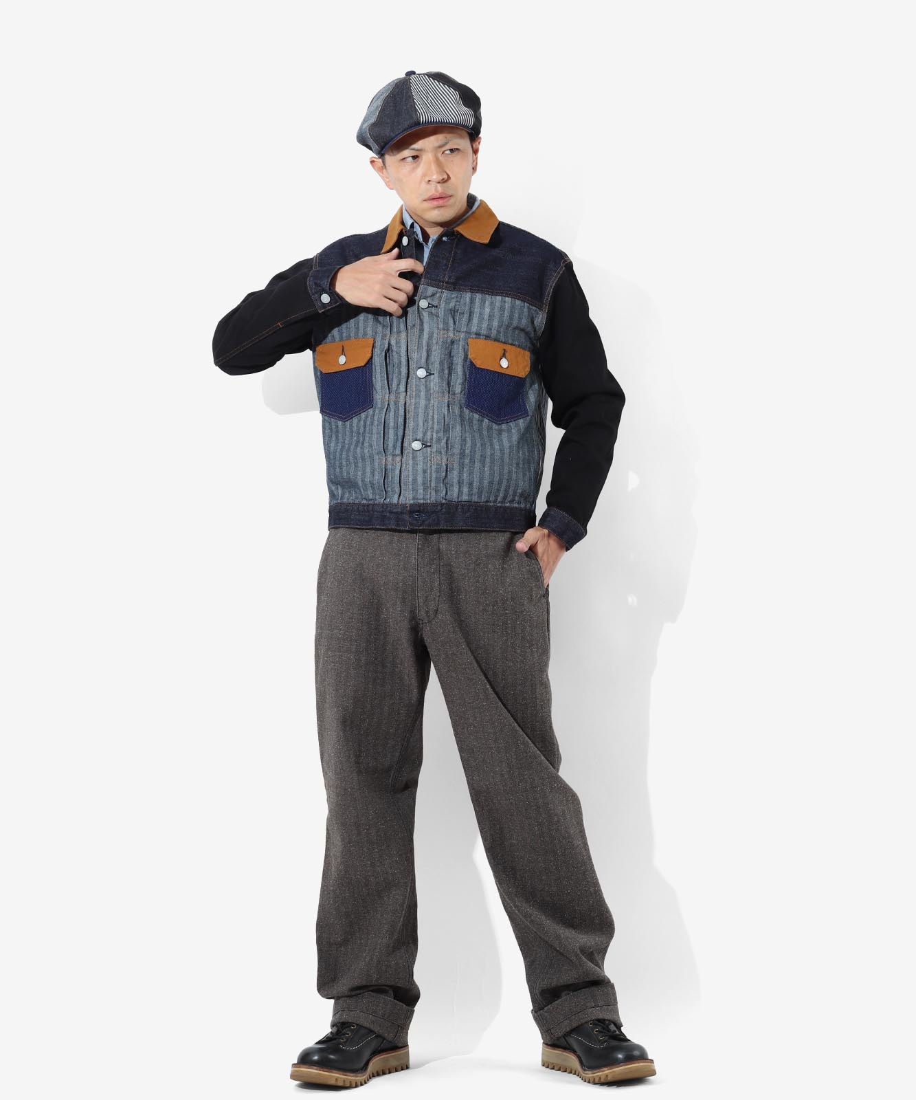 Nep Herringbone Pants / ネップヘリンボーンパンツ