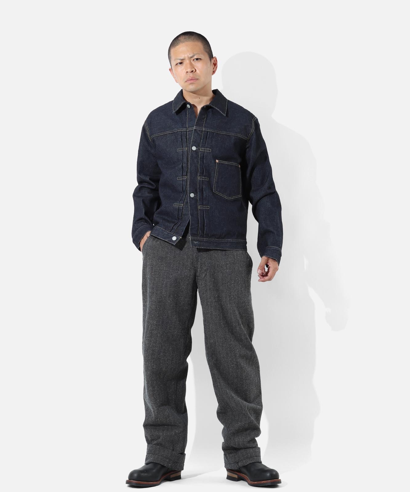 Nep Herringbone Pants / ネップヘリンボーンパンツ