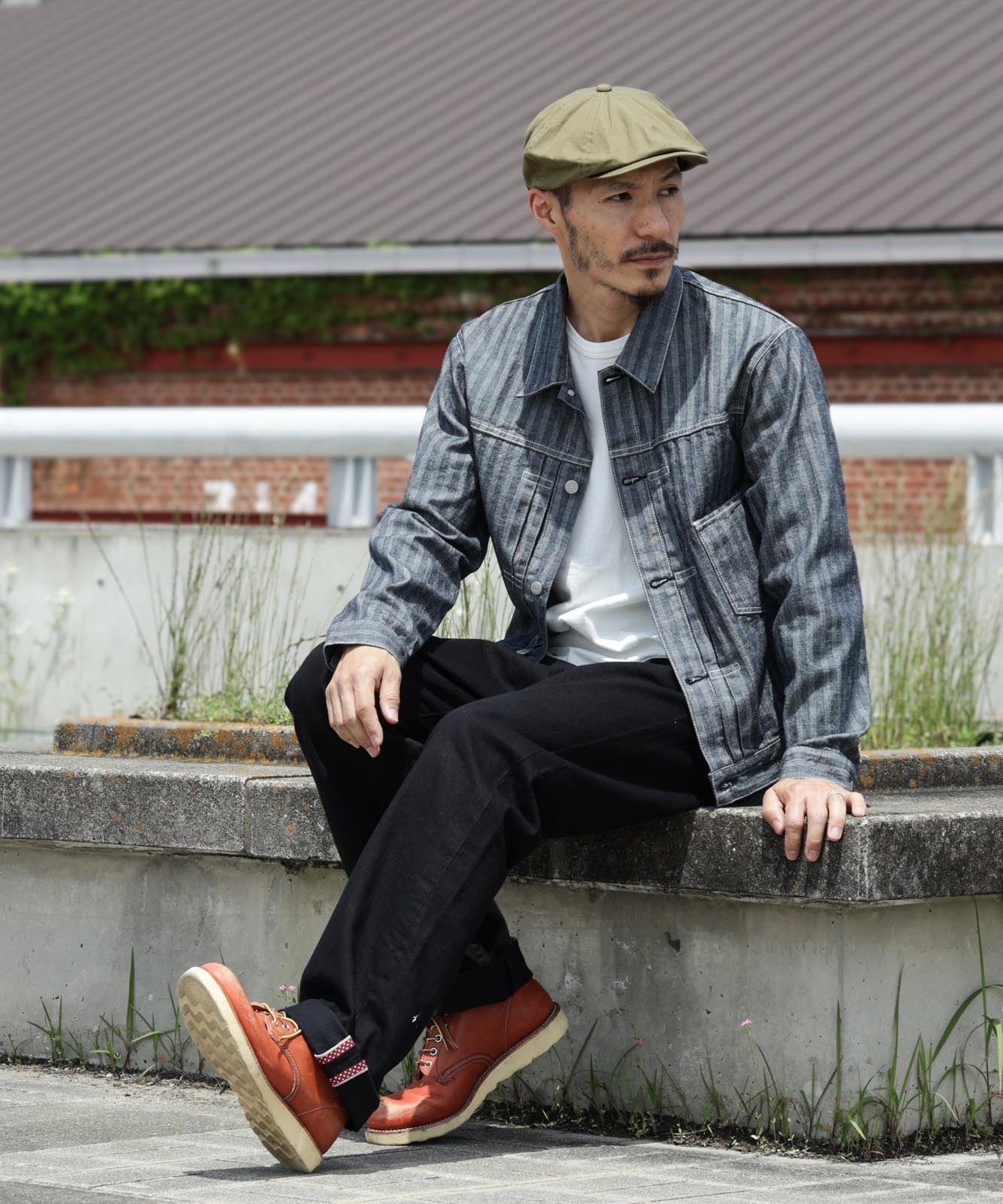 13oz Black Dot Selvedge Wide Pants / 13ozブラックドットセルビッチ ワイドパンツ