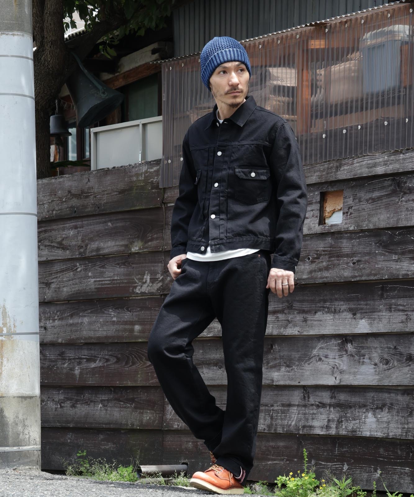 13oz Black Dot Selvedge Wide Pants / 13ozブラックドットセルビッチ ワイドパンツ