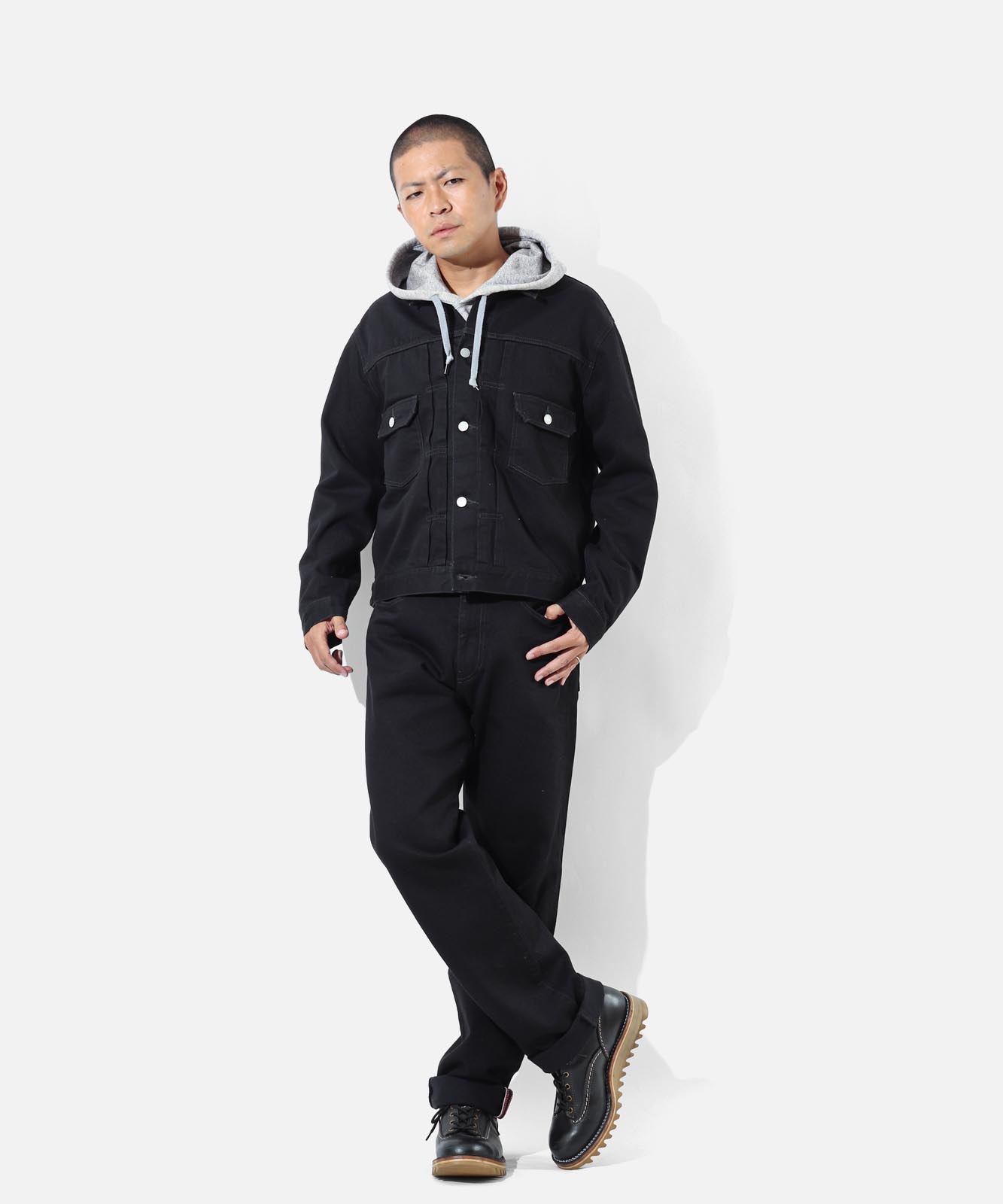 13oz Black Dot Selvedge Wide Pants / 13ozブラックドットセルビッチ ワイドパンツ