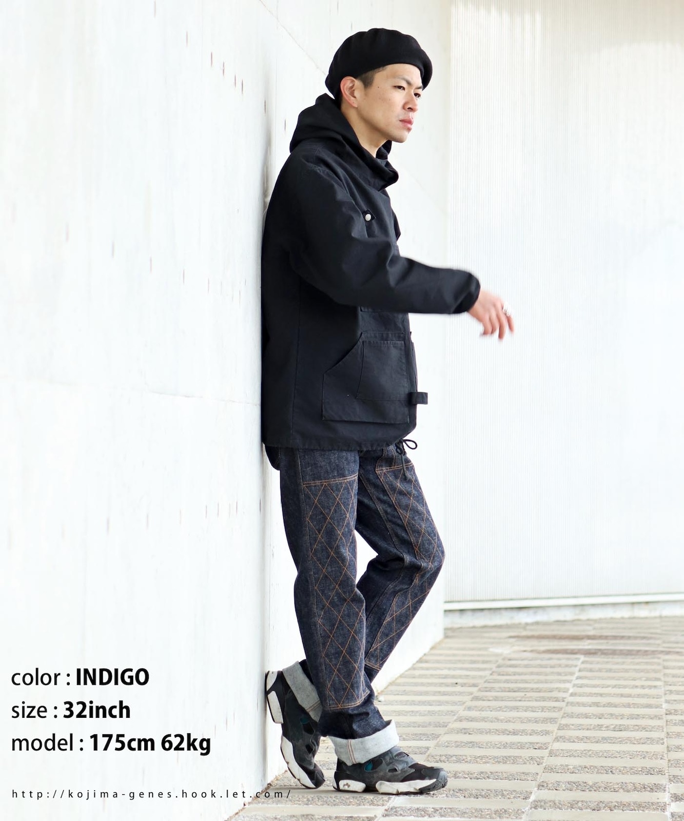 W-knee Straight Stretch Pants / ダブルニーストレート