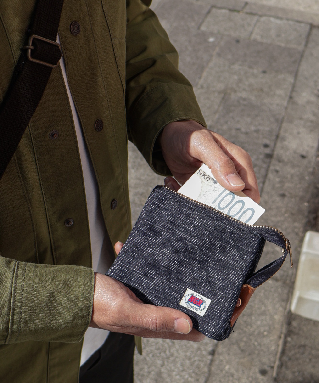 Selvedge Denim Pouch M Size by KGR / セルビッチデニムポーチ Mサイズ by KGR