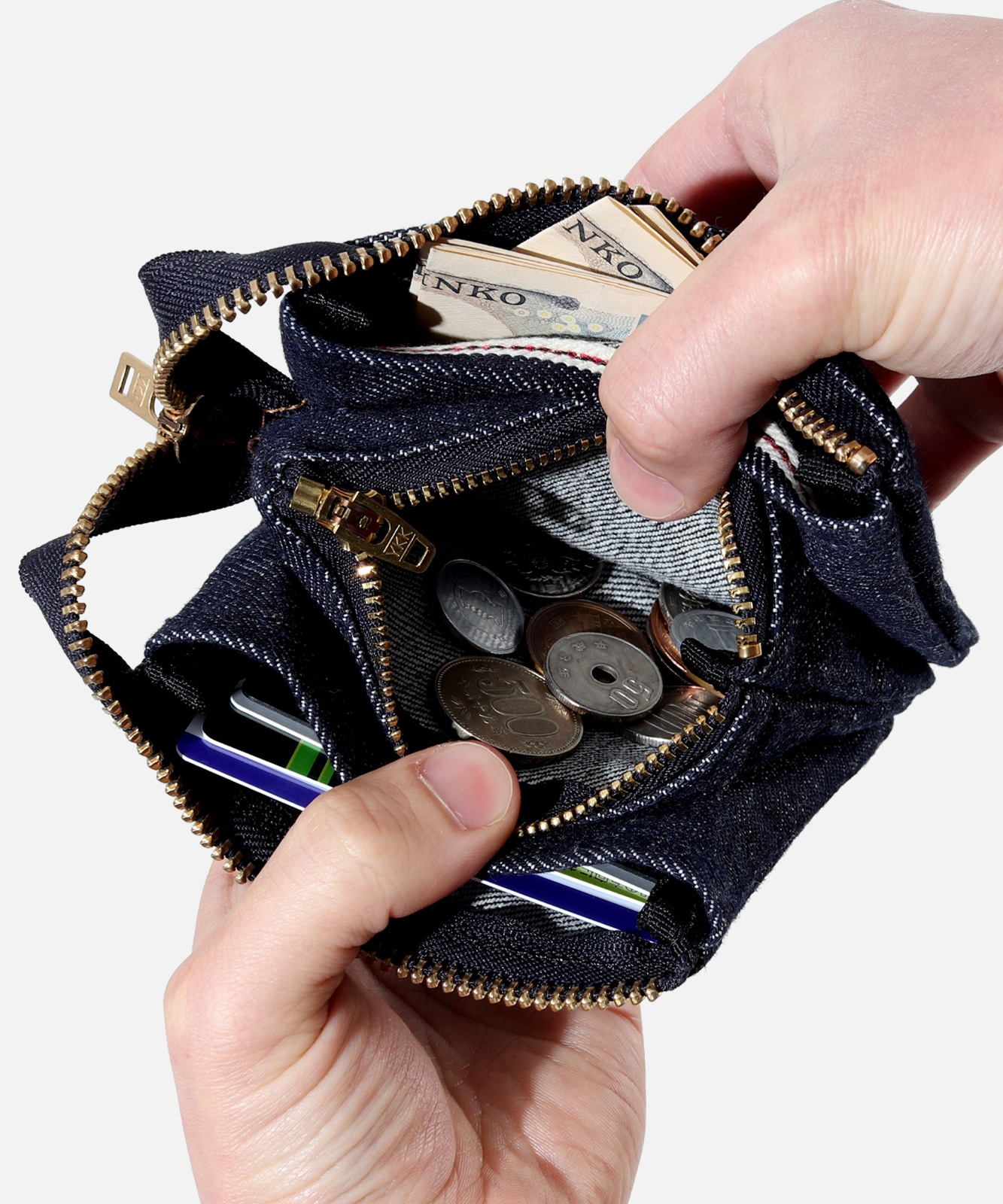 Selvedge Denim Pouch M Size by KGR / セルビッチデニムポーチ Mサイズ by KGR