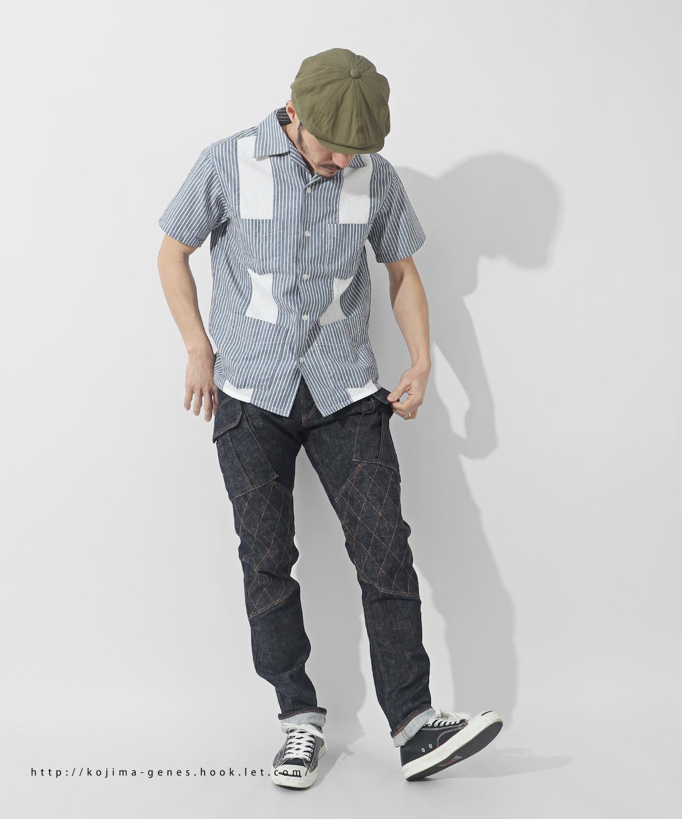 W-knee Cargo Slim Stretch Pants / ダブルニーカーゴスリム