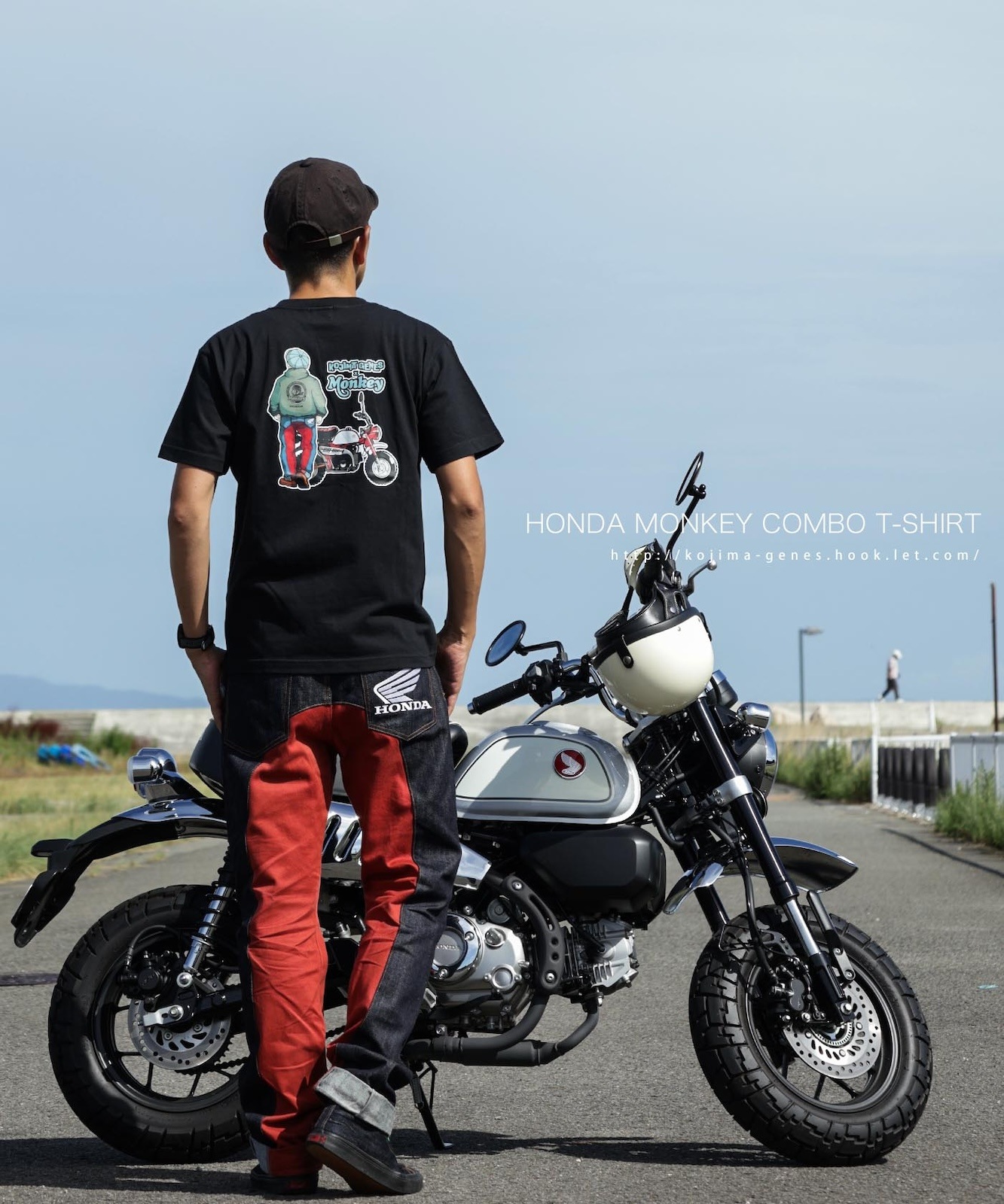 HONDA Collab Monkey Combo T-shirt Black / ۥ 󥭡T ֥å