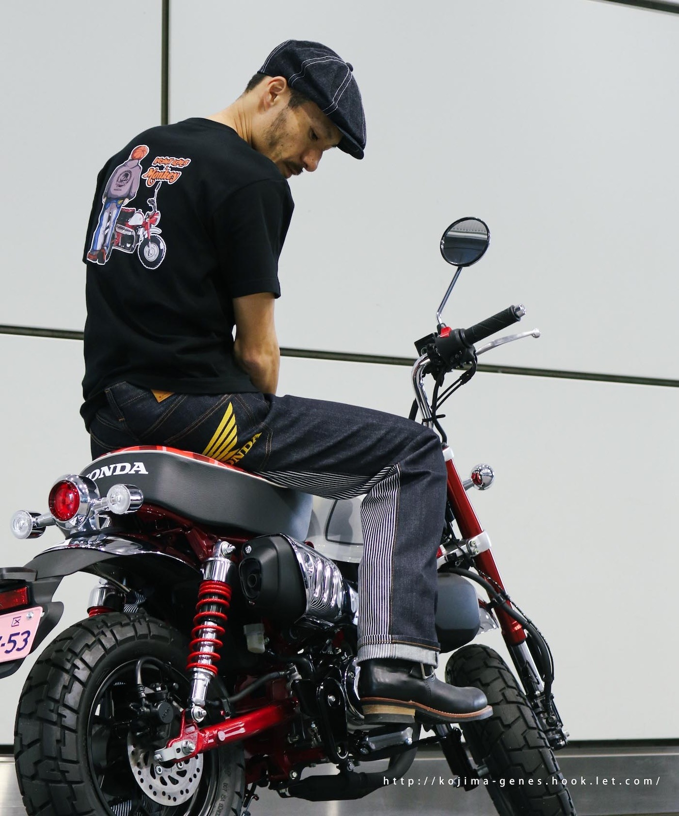 HONDA Collab Monkey Combo T-shirt Black / ۥ 󥭡T ֥å