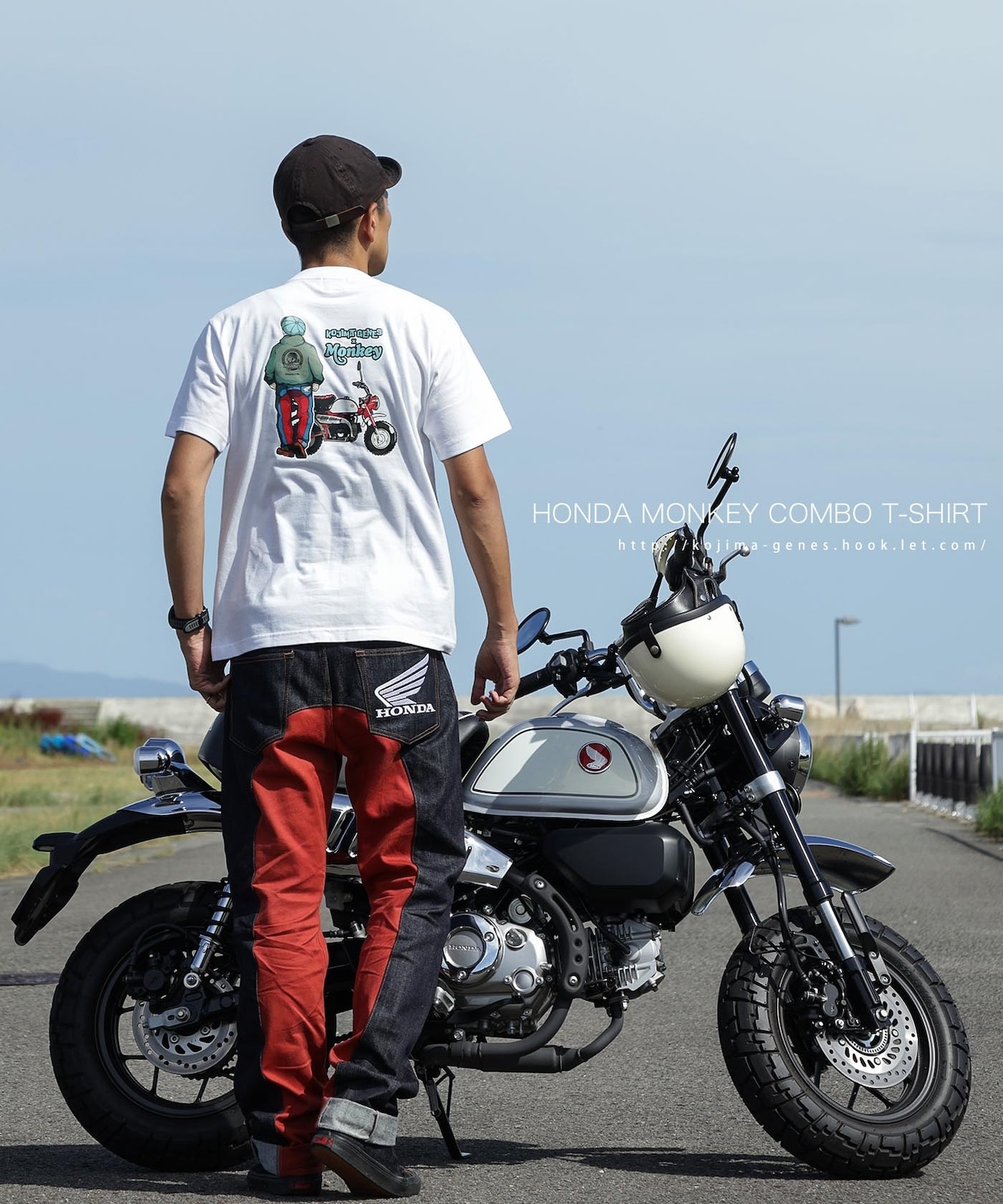 67missionコラボTシャツ3点セット　 Lサイズ honda collab monkey combo t-shirt white / ホンダコラボ