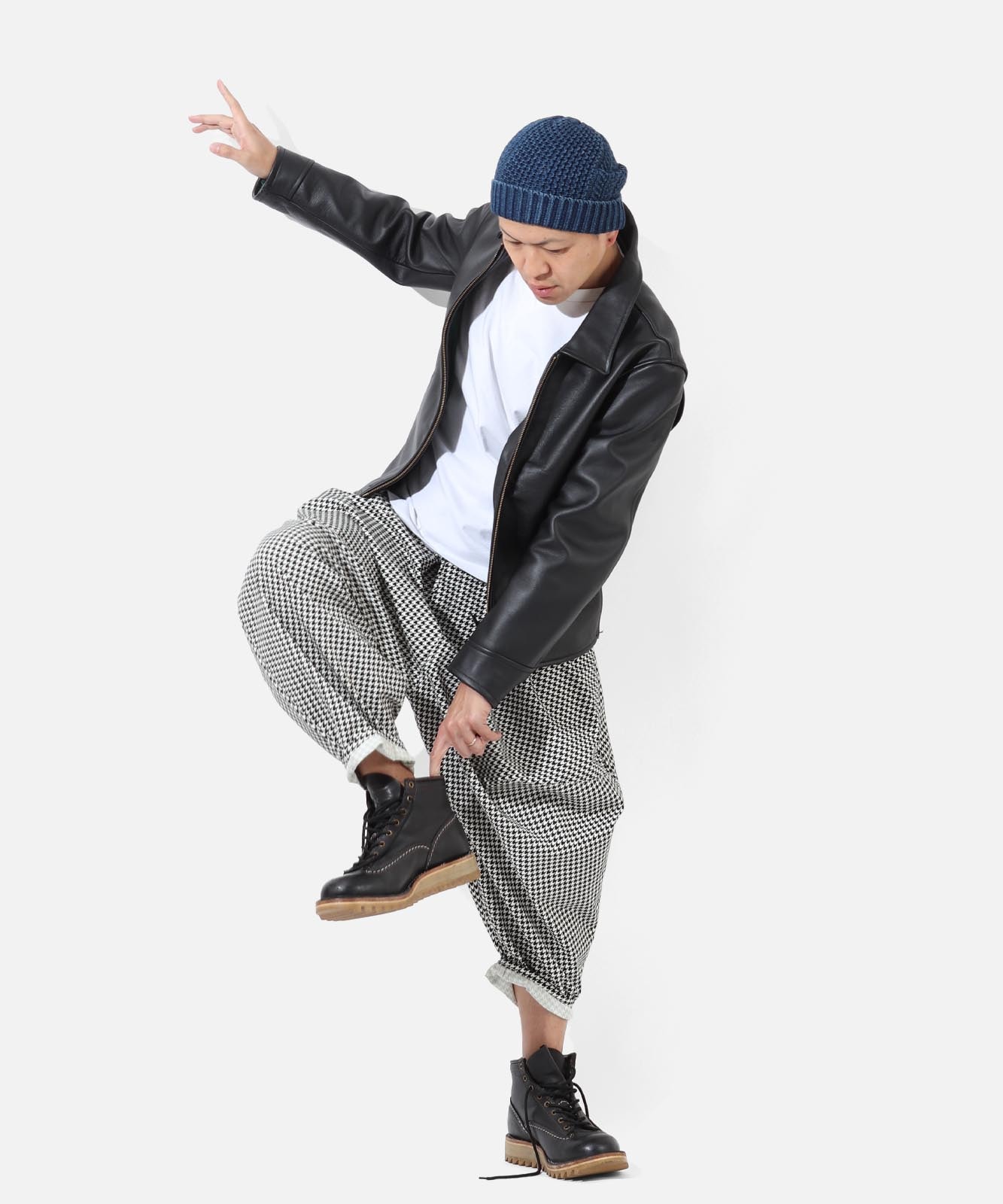 Houndstooth Check Ballon Pants 2 by LELAX / 千鳥 バルーンパンツ2