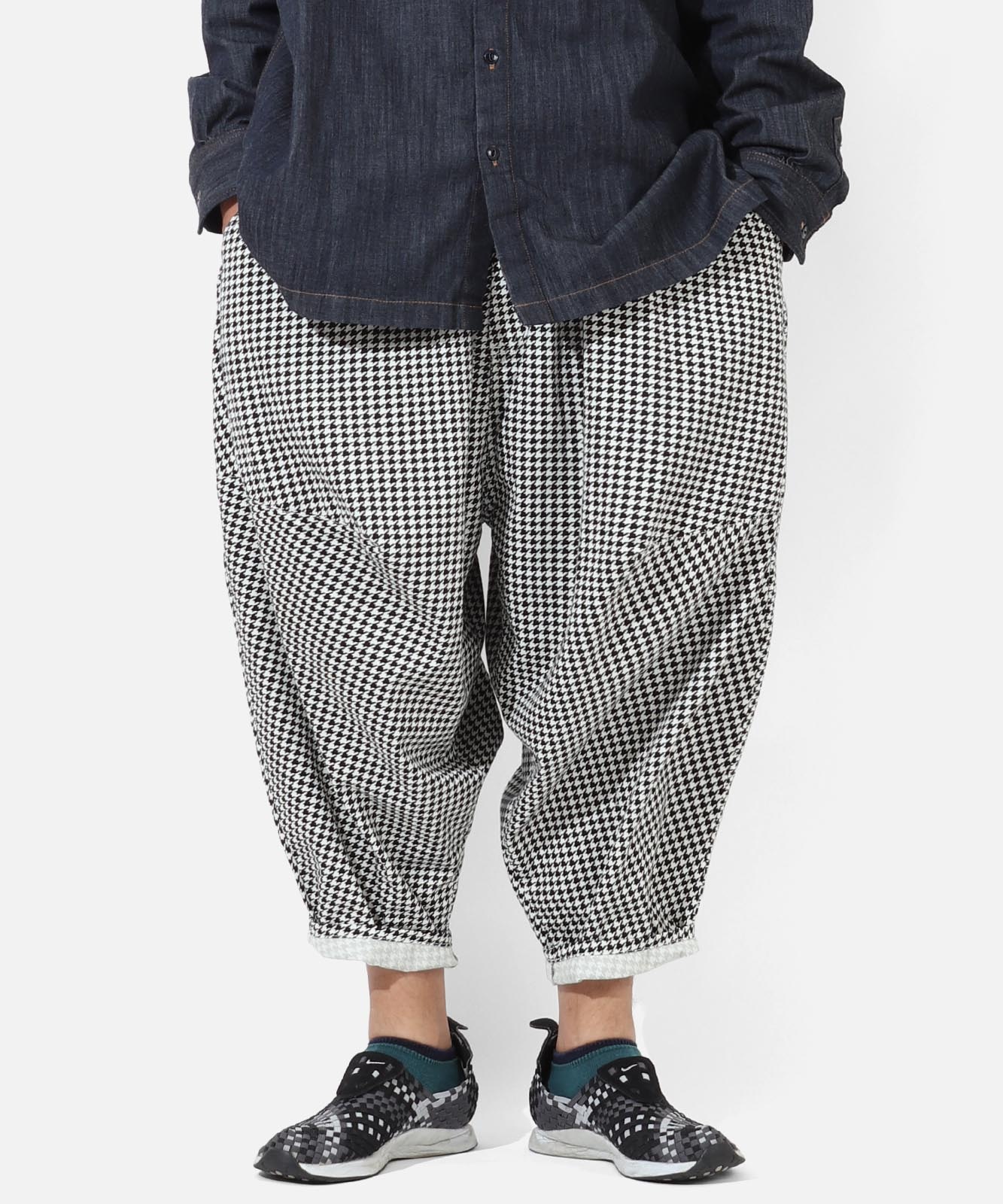 Houndstooth Check Ballon Pants 2 by LELAX / 千鳥 バルーンパンツ2