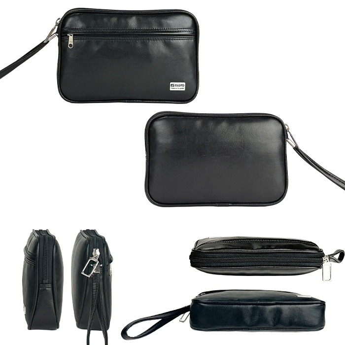 クラッチバッグ スピードケース 集金バッグ 日本製 豊岡製鞄 セカンドバッグ メンズ ビジネス取っ手 小さめ 黒 KBN25628 G-ガスト G-GUSTO