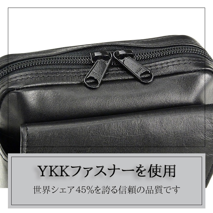 ベルトポーチ スマホケース メンズ 国産 日本製 牛革 レザー 横 横型 黒 ベルト通し BLAZER CLUB 黒 KBN25649