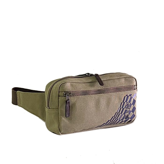 ウエストバッグ カジュアルバッグ 日本製 豊岡製鞄 メンズ 撥水 帆布 和風 旅行 街持ち カーキ 紺 ベージュ KBN01040 鞄の國