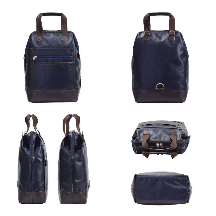 リュックサック ショルダーバッグ トートバッグ メンズ レディース  撥水 軽量 日本製 豊岡製鞄 A4対応  綿ツイル 縦 縦型 紺 カーキ BLAZER CLUB KBN16463