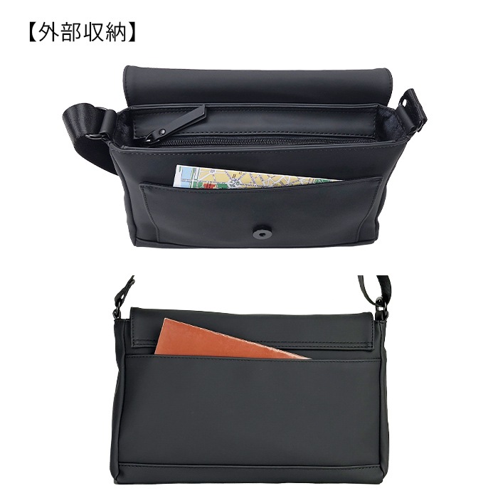 ミニショルダーバッグ 軽量 フラップ A5対応 コンパクト メンズ レディース シンプル 斜めがけ Mobby’s KBN33798