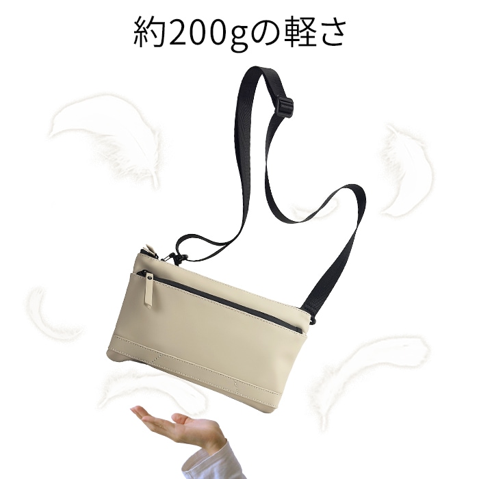 ミニショルダーバッグ 薄型 軽量 サコッシュ スマホショルダー メンズ レディース 横型 シンプル 無地 Mobby’s KBN33799