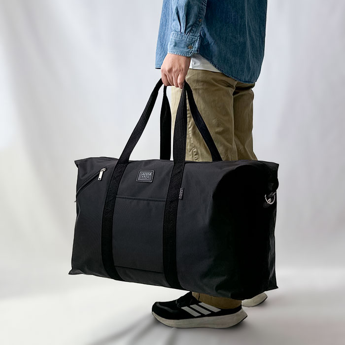ボストンバッグ メンズ レディース 大容量 軽量 美容師 学生 ナイロン シンプル スポーツ レジャー 修学旅行 中学生 高校生 合宿 帰省 出張 キャンプ 旅行カバン 旅行バッグ 大きめ 4泊 5泊 折りたたみ コンパクト 実用的 LADDER AREA KBN11197