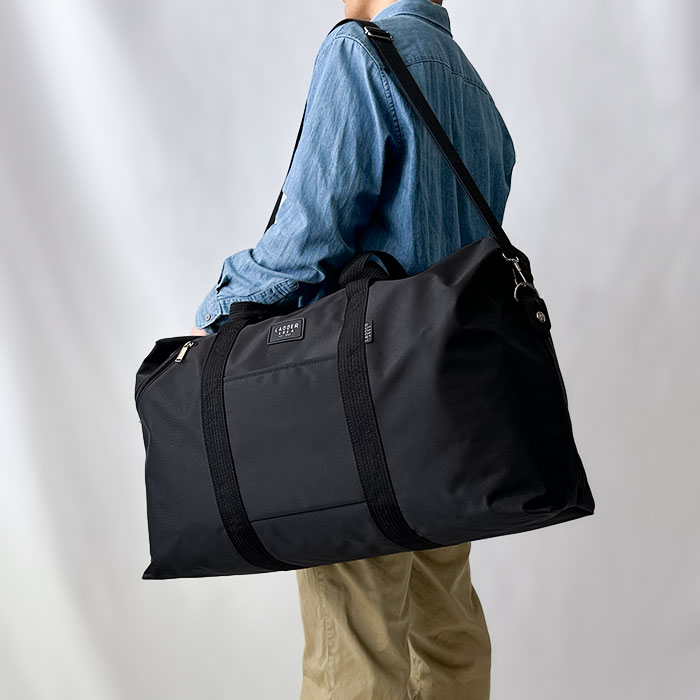 ボストンバッグ メンズ レディース 大容量 軽量 美容師 学生 ナイロン シンプル スポーツ レジャー 修学旅行 中学生 高校生 合宿 帰省 出張 キャンプ 旅行カバン 旅行バッグ 大きめ 4泊 5泊 折りたたみ コンパクト 実用的 LADDER AREA KBN11197