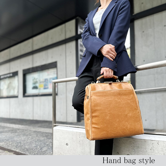 ダレスバッグ ビジネスバッグ メンズ リュック 日本製 豊岡製鞄 A4ファイル タブレット 縦 縦型 3WAY 白化合皮 鍵付き BRELIOUS KBN22359