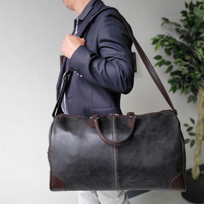 ボストンバッグ 日本製 豊岡製鞄 メンズ レディース オールドレザー調 おしゃれ 大人かわいい 2泊 3泊 ANDY HAWARD KBN10414