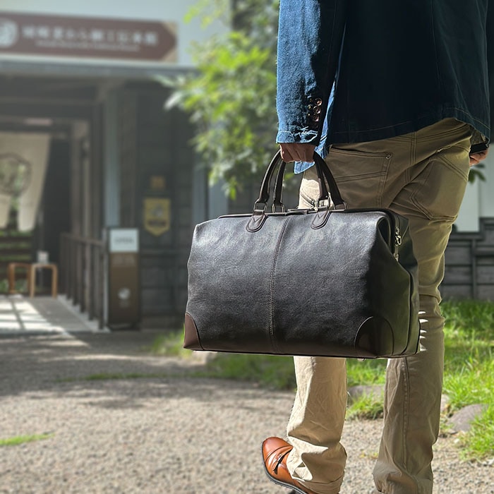ボストンバッグ ダレスバッグ 日本製 豊岡製鞄 メンズ レディース 口枠 レトロ 観光 旅行 2泊 3泊 ANDY HAWARD KBN10422