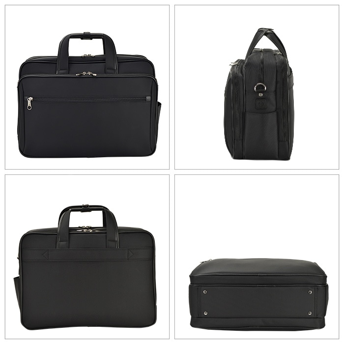 【Sold out】ビジネスバッグ ブリーフケース メンズ B4 タブレット対応 キャリーバー通し 2室 抗菌 消臭 ケーブルホール 通勤 出張 泊まり勤務 黒 KBN26664 グラフィット GRAFIT