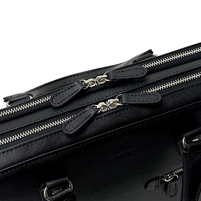 ブリーフケース ビジネスバッグ メンズ レディース ユニセックス B4 2室 タブレット対応 通勤 黒 KBN26691 ハミルトン HAMILTON