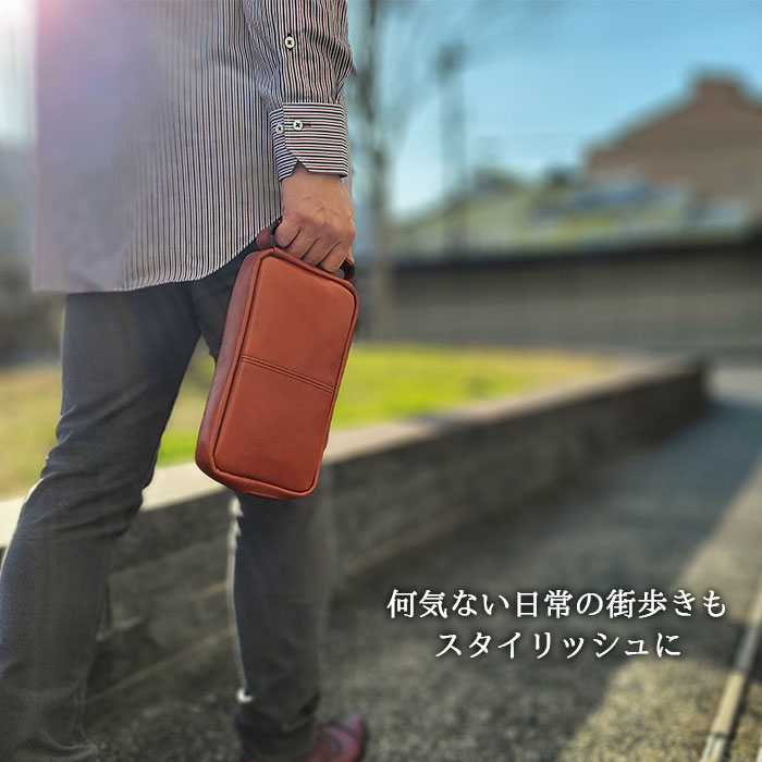 セカンドバッグ クラッチバッグ メンズ オイルヌメ 牛革 レザー 日本製 国産 豊岡製鞄 黒 チョコ SADDLE KBN25927