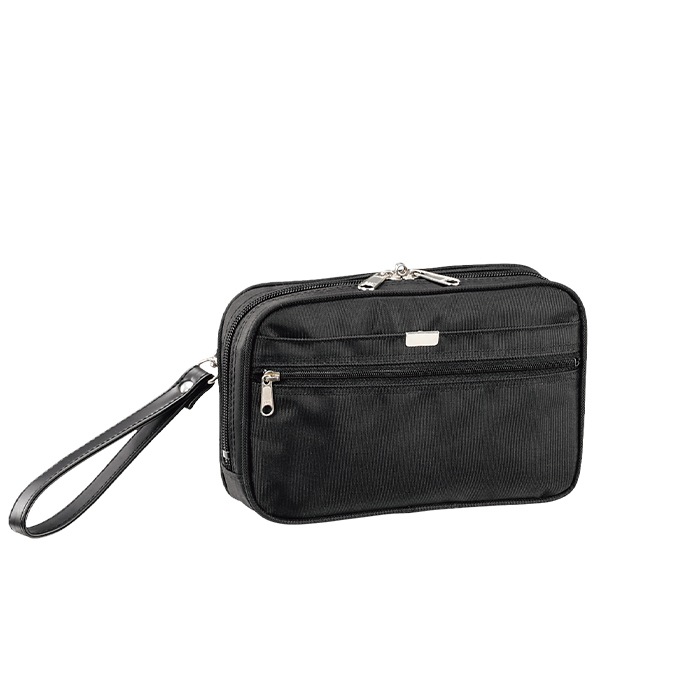 ポーチ セカンドバッグ クラッチバッグ メンズ 黒 日本製 国産 豊岡製 横 横型 ナイロン 裏PVC コンパクト カジュアル GUSTO KBN25943