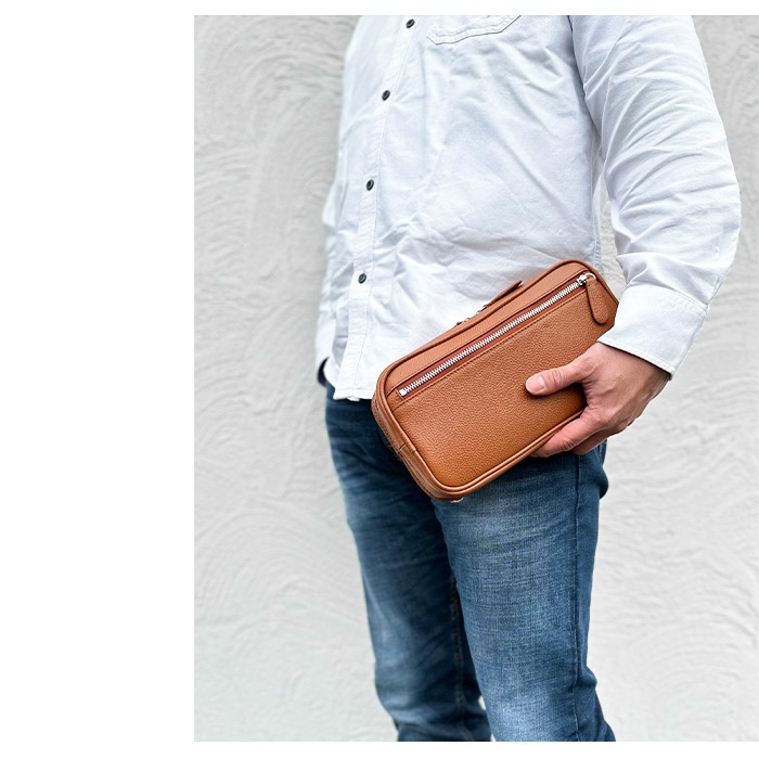 ショルダーバッグ ボディバッグ  牛革 レザー メンズ  4WAY 横 縦 カジュアル サステナブル SDGs HAMILTON -Grandeur- KBN16466