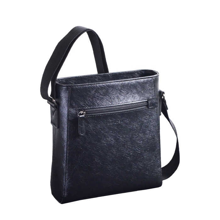 ショルダーバッグ メンズ  カジュアル 黒 縦 縦型 水シボ 軽量 街持ち ショッピング おしゃれ 大人 プレゼント 父の日 HAMILTON KBN16477