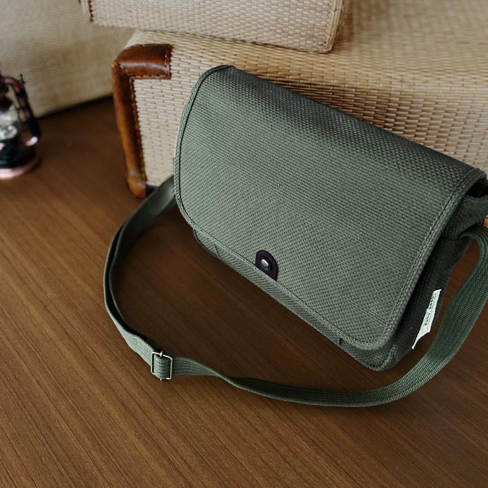 ショルダーバッグ カジュアルバッグ 日本製 豊岡製鞄 A4ファイル対応 刺し子 綿 柔道着 丈夫 メンズ レディース 横 横型 フラップ 和風 鞄の國 KBN01034