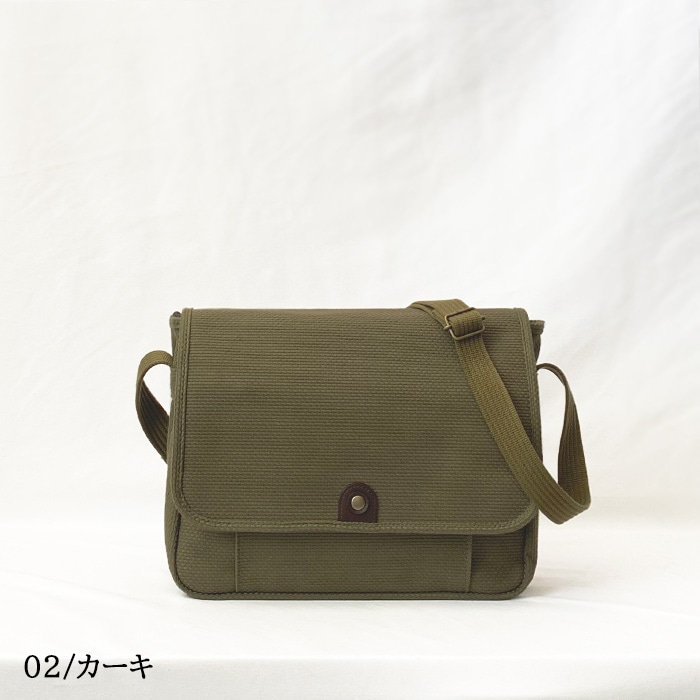 ショルダーバッグ カジュアルバッグ 日本製 豊岡製鞄 A4ファイル対応 刺し子 綿 柔道着 丈夫 メンズ レディース 横 横型 フラップ 和風 鞄の國 KBN01034