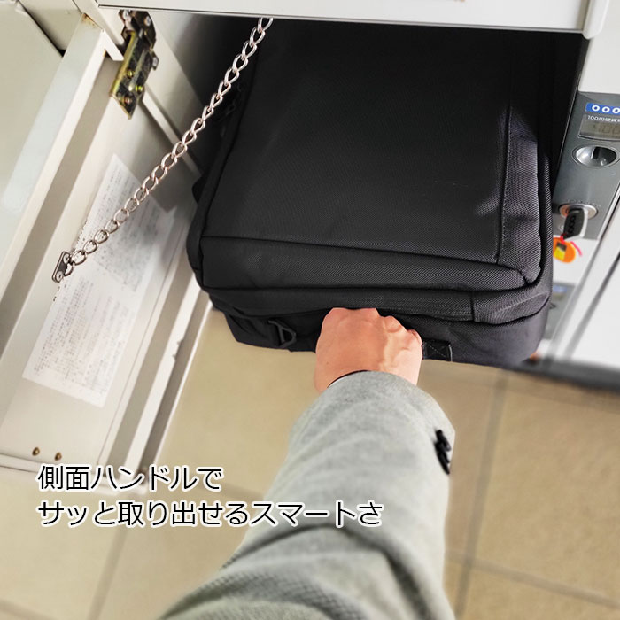 ブリーフケース ビジネスバッグ メンズ 3WAY B4 タブレット収納 2ルーム 1680D 横 横型 黒 紺 GRAFIT KBN26706